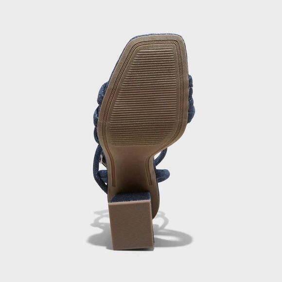 A New Day - Women's Chunky Block High Heel Buckle Sa Blue - Picture 4 of 5